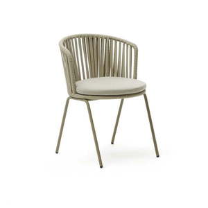 Béžová kovová záhradná stolička Saconca - Kave Home vyobraziť