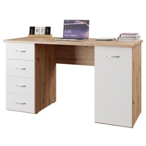 Sconto Písací stôl LADA dub artisan/biela vyobraziť