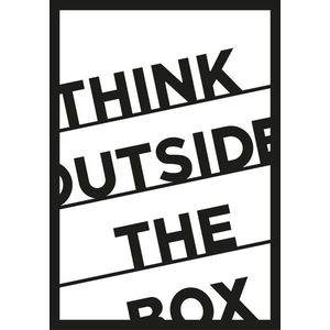 Nástěnná dekorace Think Outside The Box černá vyobraziť