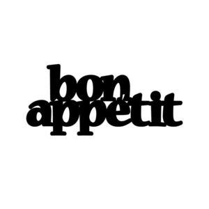 Nástěnná kovová dekorace BON APPETIT II černá vyobraziť