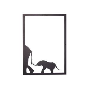 Nástěnná kovová dekorace ELEPHANT FAMILY černá vyobraziť