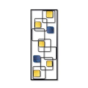 Nástěnná kovová dekorace INFINITE žlutá/modrá vyobraziť