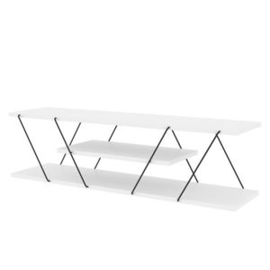 TV stolek CANAZ 120 cm bílý/černý vyobraziť