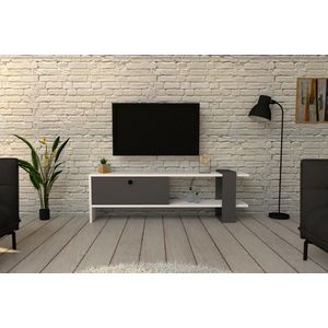 TV stolek FUNDA 120 cm antracitový/bílý vyobraziť