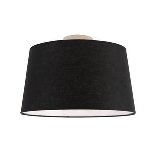 Moderné stropné svietidlo biele s čiernym tienidlom 35 cm - Combi vyobraziť