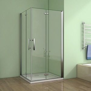 H K - Štvorcový sprchovací kút MELODY R909, 90x90 cm sa zalamovacím dverami vrátane sprchovej vaničky z liateho mramoru SE-MELODYR909 / SE-ROCKY-90 SQ vyobraziť