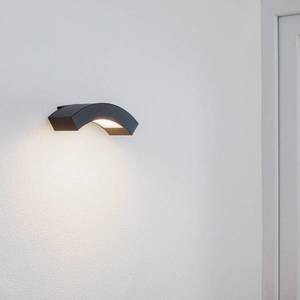 Lucande Zakrivené vonkajšie nástenné LED svietidlo Lennik vyobraziť