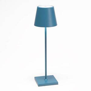 Zafferano Stolná LED lampa Poldina s batériou prenosná modrá vyobraziť
