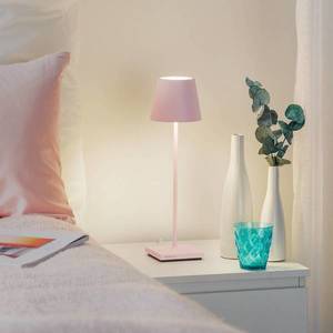 Zafferano Stolná LED lampa Poldina batéria prenosná ružová vyobraziť