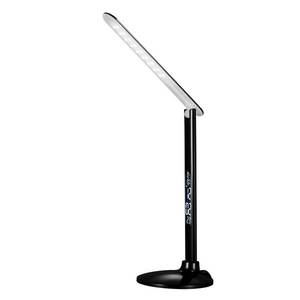 Aluminor LED lampa na písací stôl Success s hodinami čierna vyobraziť