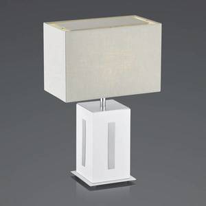 BANKAMP BANKAMP Karlo stolná lampa biela/sivá, výška 47 cm vyobraziť