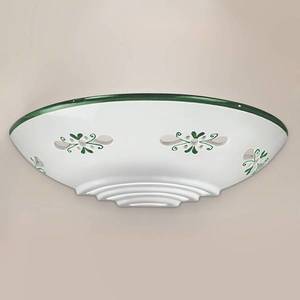 Cremasco Nástenné svetlo Bassano keramika prisadené zelené vyobraziť