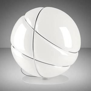 Fabbian Fabbian Armilla sklenená stolná lampa, biela chróm vyobraziť