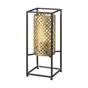 Freelight Stolná lampa Petrolio, čierna/zlatá, výška 37 cm vyobraziť