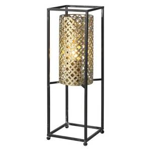 Freelight Stolná lampa Petrolio, čierna/zlatá, výška 47 cm vyobraziť