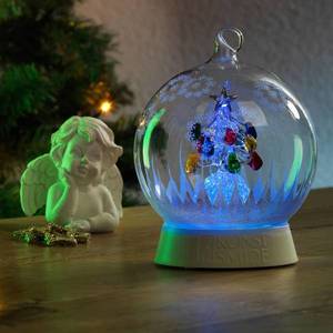 Konstsmide Christmas LED ozdobné svetlo sklenená guľa so stromčekom vyobraziť