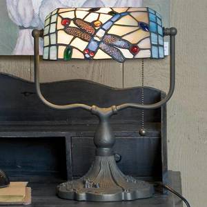 Clayre&Eef Bankárska lampa Dragonfly v štýle Tiffany vyobraziť
