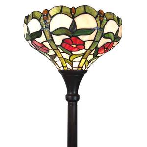 Clayre&Eef Stojaca lampa 6025 sklenené tienidlo štýl Tiffany vyobraziť