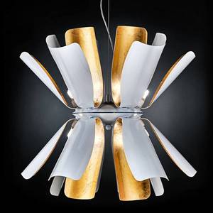 Metallux Závesná lampa Tropic 60 cm biela/lístkové zlato vyobraziť