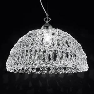 Novaresi Priehľadná sklenená závesná lampa Cobweb 46 cm vyobraziť