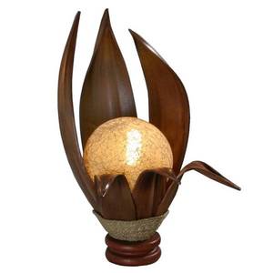 Woru Stolová lampa Karima z tvrdených kokosových listov vyobraziť