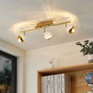 Lucande Lucande Kilio stropné LED svietidlo, 3-pl., zlatá vyobraziť