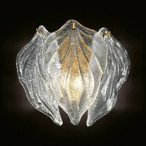 Novaresi Sklenené nástenné svetlo Foglie z muránskeho skla vyobraziť