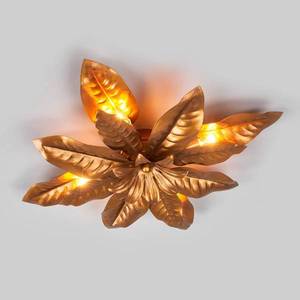 Kögl Stropné svietidlo Fleuria z kovu, antická zlatá vyobraziť
