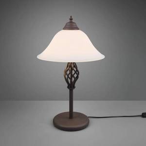Trio Lighting Stolná lampa Rustica s káblovým vypínačom, hrdza vyobraziť
