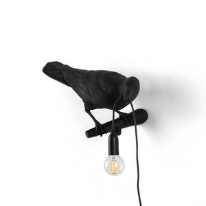 SELETTI Nástenné LED svetlo Bird Lamp pohľad vpravo čierna vyobraziť