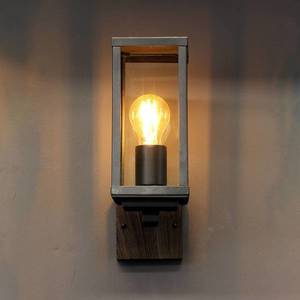 Eco-Light Vonkajšie svietidlo Karo, stojacie, drevený dekór vyobraziť