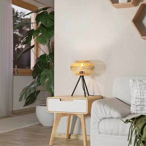 EGLO EGLO Amsfield 1 stolová lampa z dreva, trojnožka vyobraziť