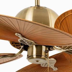 FARO BARCELONA Stropný ventilátor Cuba L, 4-lopatkový staro-zlatá vyobraziť