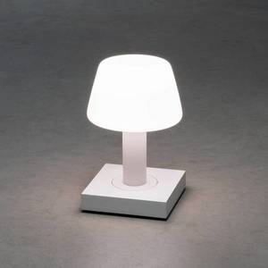 Konstsmide Stolová LED lampa Monaco exteriér, batéria, biela vyobraziť