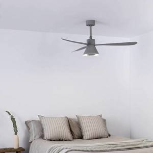FARO BARCELONA Stropný ventilátor Amelia Cone, LED svietidlo sivá vyobraziť