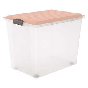 Plastový úložný box s vekom Compact - Rotho vyobraziť