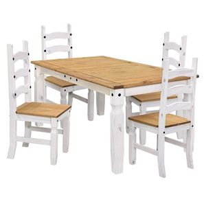 Jedálenský stôl CORONA 16110B + 4 stoličky CORONA 160204B vyobraziť
