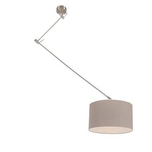 Závesná lampa oceľová s tienidlom nastaviteľná 35 cm stará šedá - Blitz I. vyobraziť