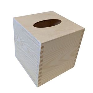 Drevená krabička na vreckovky, štvorcová, 13 x 13 x 13 cm vyobraziť