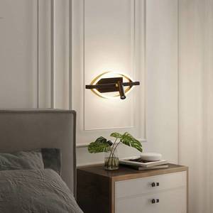 Lucande Lucande Matwei nástenná LED lampa, oválna, mosadz vyobraziť