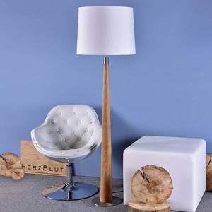 HerzBlut HerzBlut Conico, stojaca lampa biela dub olejovaný vyobraziť