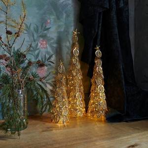 Sirius Dekoračný LED strom Kirstine, zlatý, výška 53, 5 cm vyobraziť