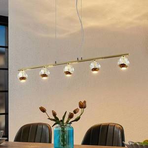 Lucande Lucande Kilio závesné LED svietidlo 5-pl. zlatá vyobraziť