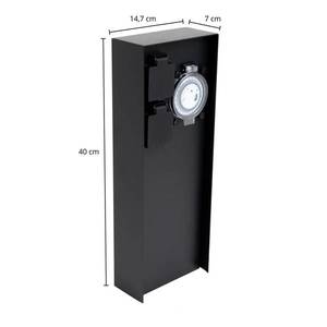 PRIOS Prios Foranda Power column, 2 časovače čierna 40 cm vyobraziť