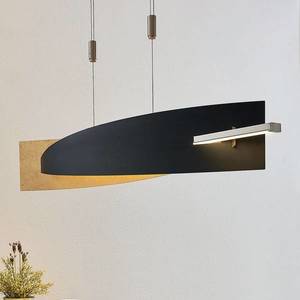 Lucande Závesná LED lampa Marija zvislý pás, čierna vyobraziť