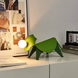 Lucande Lucande Idalina stolová LED lampa, drak, zelená vyobraziť