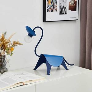 Lucande Lucande Idalina stolová LED lampa, dino, modrá vyobraziť