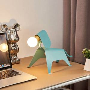 Lucande Stolná LED lampa Lucande Idalina, pes, svetlomodrá vyobraziť