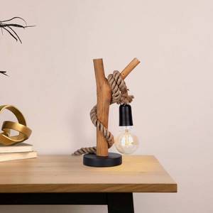 NOWA GmbH Stolová lampa Nerida, prírodné eukalyptové drevo vyobraziť