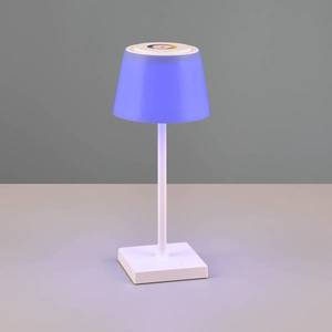 Reality Leuchten Stolová LED lampa Sanchez, RGBW a stmievač, biela vyobraziť